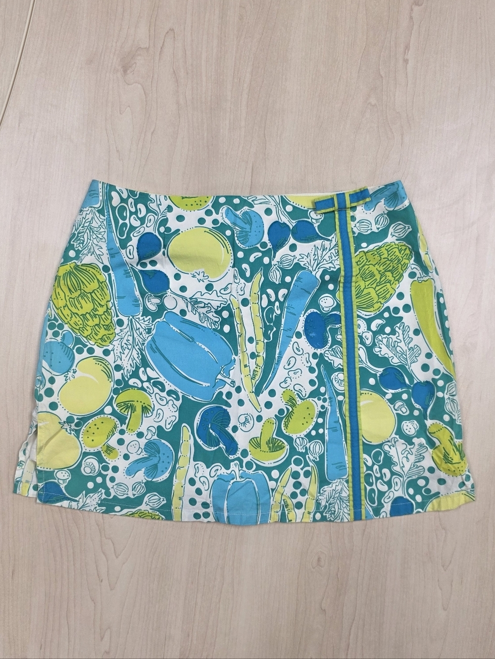 Lilly Pulitzer Blue, Teal & Yellow Printed Skort